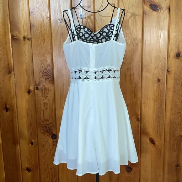 SHEIN white dress mini dress western wedding bridal dress size medium light - Picture 5 of 8